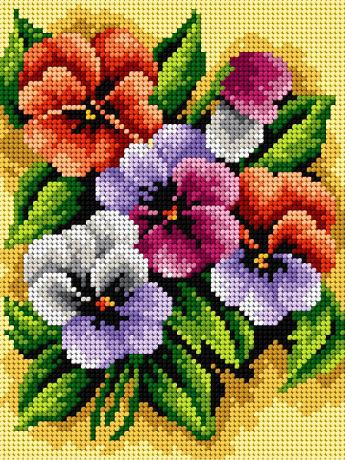 Orchidea canvas Pansies